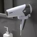 Supporto per asciugacapelli da parete, non perforato, super magico, con attacco per spina per asciugacapelli da bagno, mensola per bagno_voghion.com