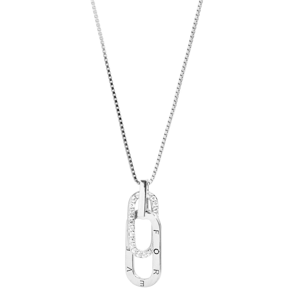 Collana con lettere intrecciate placcata in argento S925, design di nicchia, catena per clavicola femminile, temperamento avanzato_voghion.com