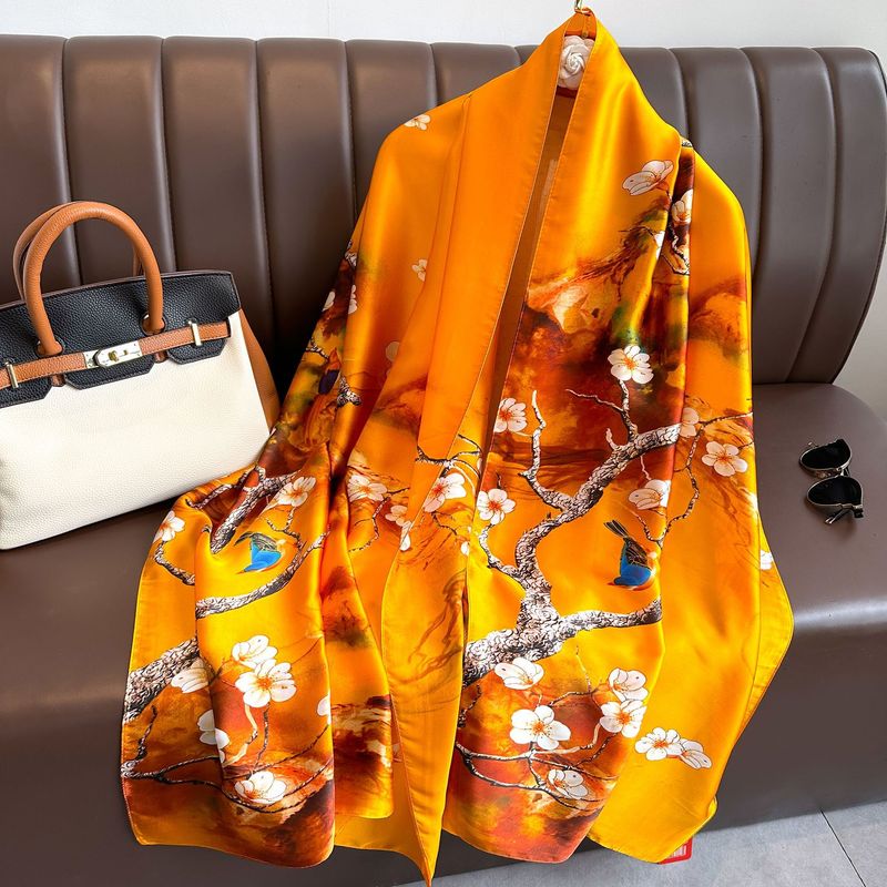 Suya Chinese delighted with the beautiful brocade long scarf, Korean style, ladies' vacation sun protection shawl_voghion.com