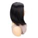 Synthetic Clip-in Women's Wigs V Shaped Hollow Black Short Bob Half Head_voghion.com