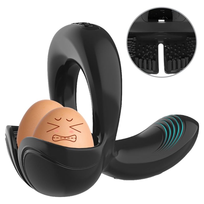 Tluda Vibrationsring, Silikonring Sexspielzeug für Paare, Perineum & Hoden Stimulationsringe Herrenvibrator, Wasserdichter Rechen_voghion.com