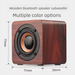 Q1 Caixa de Som Bluetooth Portátil de Madeira Mini Subwoofer de Áudio Sem Fio para Celular Presente Alta Potência Volume Criativo_voghion.com
