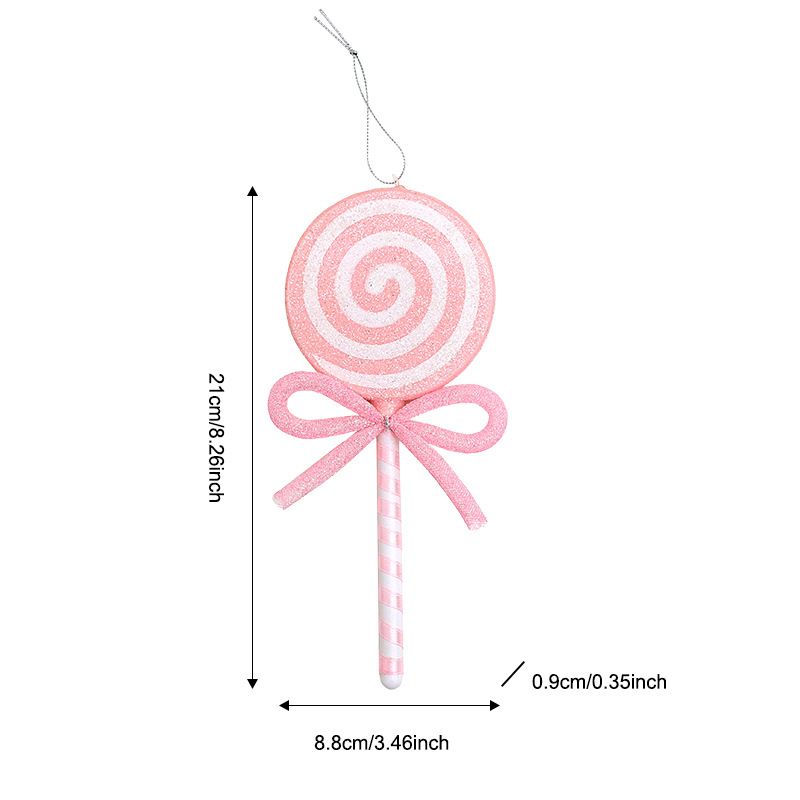 Decorazione natalizia a forma di bastoncino di zucchero con fiocco rosso - Decorazione festiva per albero, casa, regalo per bambini (rosso, rosa)_voghion.com