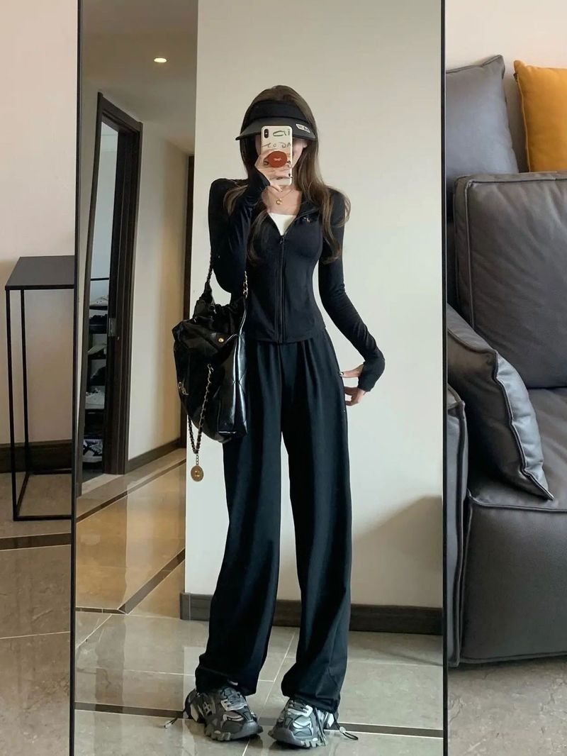 Vêtements d'été en soie glacée pour femmes, célébrités d'Internet, coupe slim et anti-soleil_voghion.com