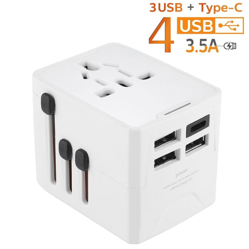 Multi-Functional Travel Converter Plug; Universal Plug Converter; Eur-US Standard Socket_voghion.com