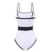 Women's Clothing Elegant One-Piece Swimsuit Flowy Cover-Up High Waist Sexy Modest Design Tummy Control Quick-Dry Fabric - Perfect Beach Pool_voghion.com