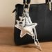 Versatile And Fashionable Silver Five Pointed Star Balloon Dog Braided Rope Bag Pendant MIU Series Creative Keychain Pendant_voghion.com
