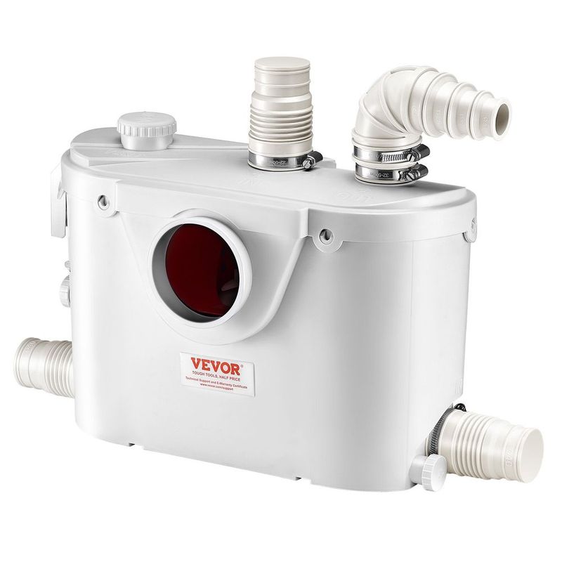 Macerator Pump 500W 29 GPM Flow 26 Ft Head Lift Pump For Toilet Basement Sink_voghion.com