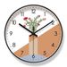 Yipula 6402 Frisches Blumenmuster, einfache Wanduhr für Wohnzimmer, Schlafzimmer, leise, Sekundenzeiger, Quarzuhr_voghion.com