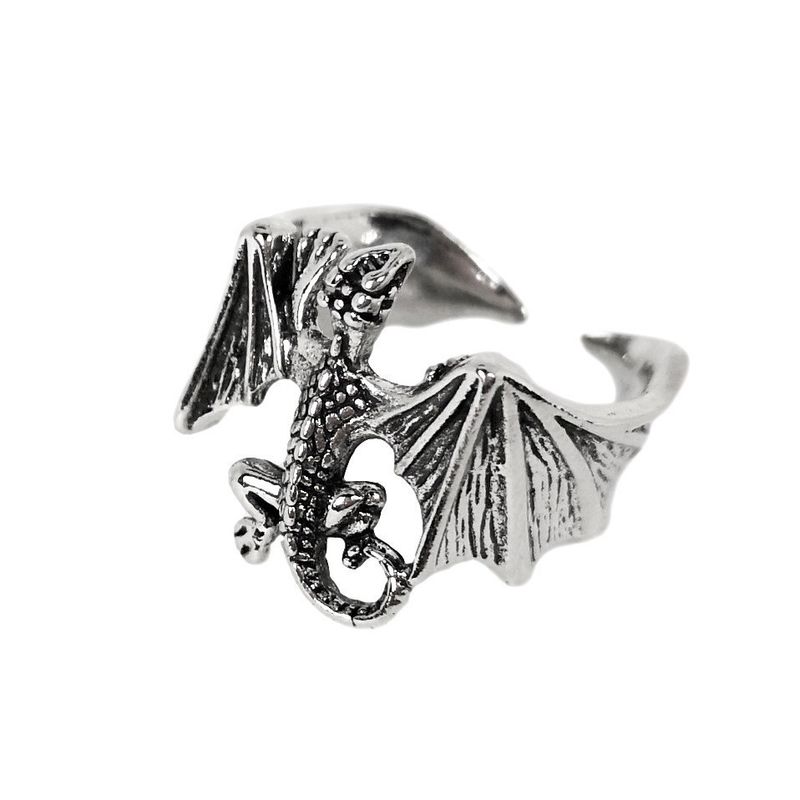 Anello per dito indice in stile minimalista con design di nicchia di alta qualità, stile drago, carino per donne._voghion.com