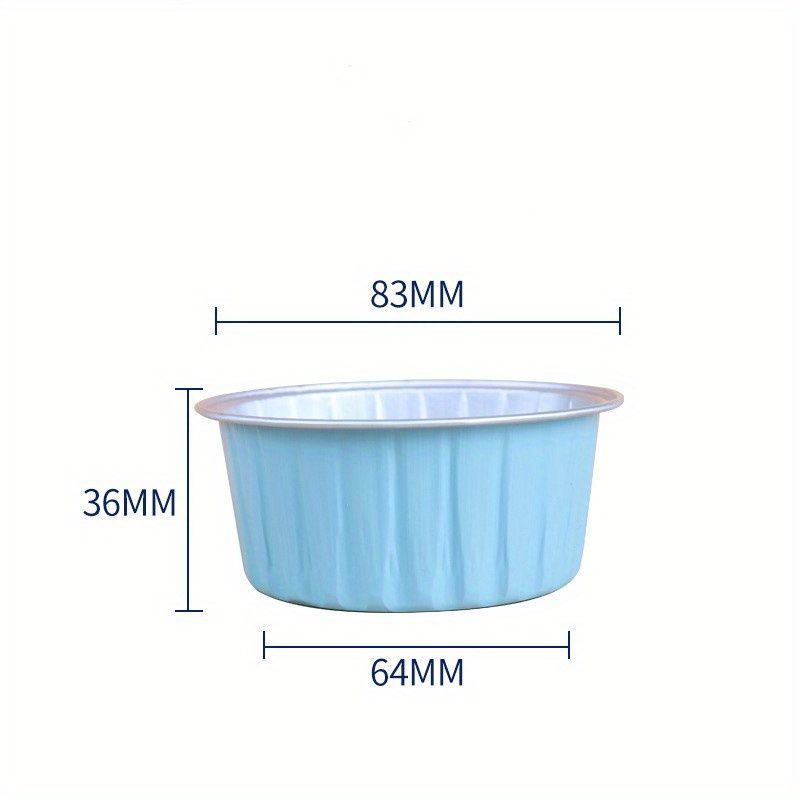 100pcs, Disposable Aluminum Foil Baking Pans - Perfect for Egg Tarts, Puddings, and More - Air Fryer and Oven Safe - Convenient Kitchen Baking Tools_voghion.com