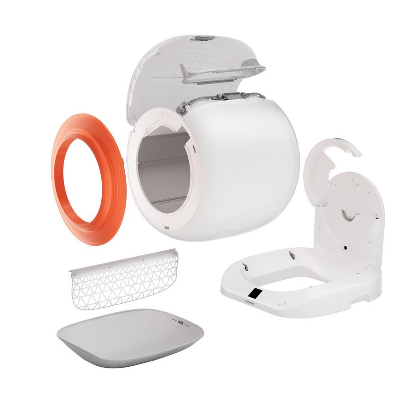 Smart Litter Box Extra Large Fully Enclosed Automatic Cleaning Deodorizing Anti-Splash Electric Cat Toilet_voghion.com