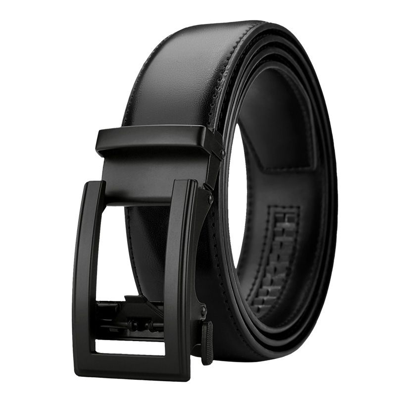 2025 Popular Men's Cow Leather Alloy Buckle Belt Youth Business Casual Automatic Buckle Belt High Quality Genuine Leather Belt_voghion.com