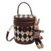 Vintage All-match Small Bag Women's 2023 Spring New Arrival Fashion Niche Crossbody Bag Texturized Rhombic Portable Bucket Bag_voghion.com