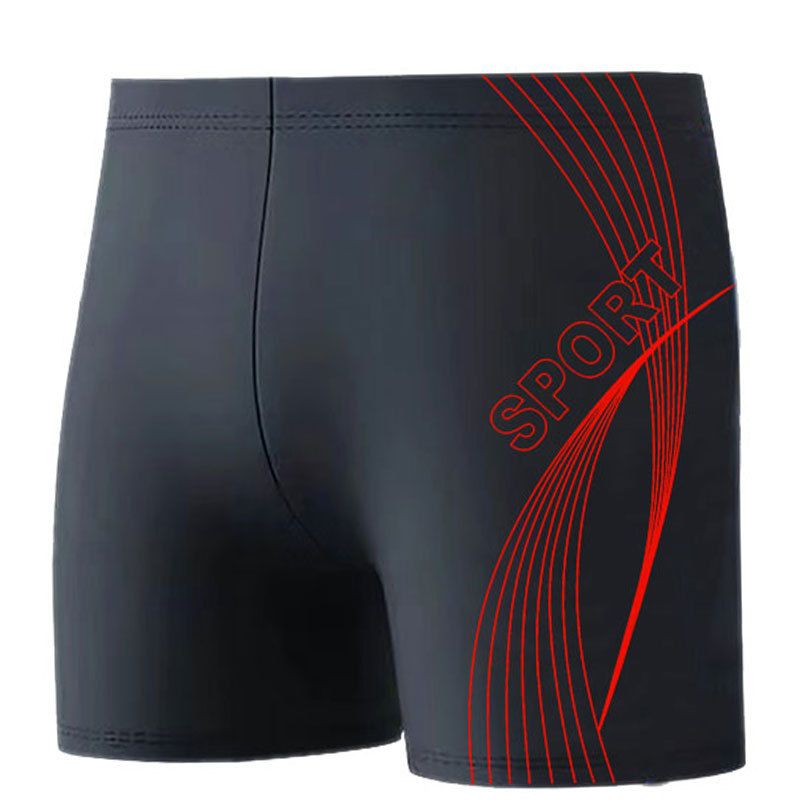 Hot selling men's swimming pants with anti embarrassment flat angle beach hot spring quick drying loose professional swimming pants_voghion.com