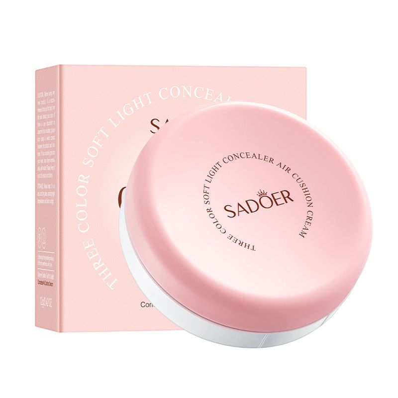 BB Cream SADOER Three-Color Soft Light Concealer Air Cushion Cream 12g Grooming And Repair Concealer Air Cushion Cream_voghion.com