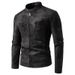 Veste vintage en similicuir pour homme avec doublure polaire – Manteau en PU style motard rétro pour tenues décontractées et d'équitation._voghion.com