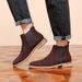 European Warm Series New Men's Slip-On Trendy Large Size Short Genuine Leather Cow Suede Boots For Men_voghion.com