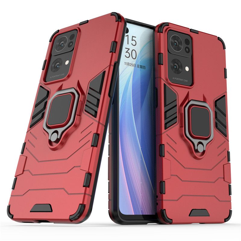 Für Oppo Reno 8 7 6 Z Pro Plus Lite 5G Hybrid Hard PC + Soft TPU Armor Surper Anti-Drop Case Rotierender Ringständerhalter Co_voghion.com