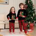 Flame Retardant Fabric Children's Suit 2025 Medium And Small Children's Pajamas Christmas Tree And Beautiful Deer Print Home Clothes_voghion.com