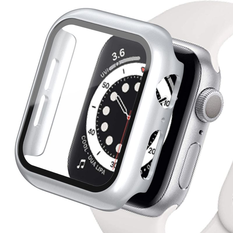 Glas + Cover Voor Apple Watch case 45mm 41mm 44mm 40mm 42mm 38mm iWatch 8 3 6 SE Screen Protector Apple watch serie 7 Accessoires_voghion.com