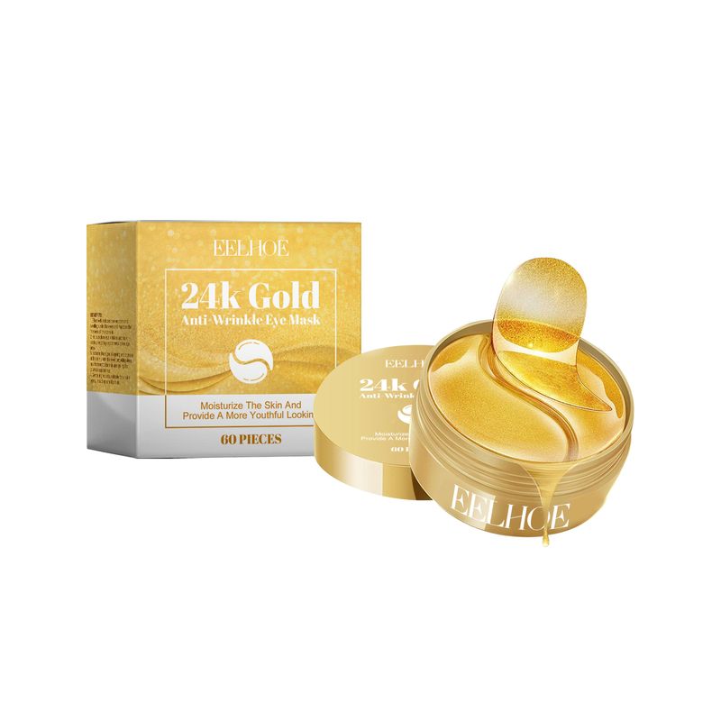 Mască de ochi EELHOE Gold, hidratantă și cu efect hidratant, îmbunătățește liniile subțiri ale ochilor, iluminează și hidratează pielea ochilor, îngrijirea ochilor_voghion.com