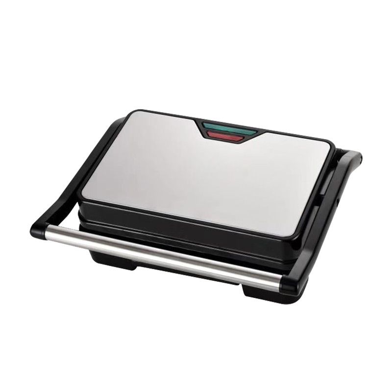 Máquina para hacer paninis de acero inoxidable, 110 V, 750 W, para desayuno, barbacoa casera_voghion.com