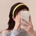 Simple Yellow Fabric Women's Summer Outdoor Hundred High Crown Headband High-end Netflix_voghion.com