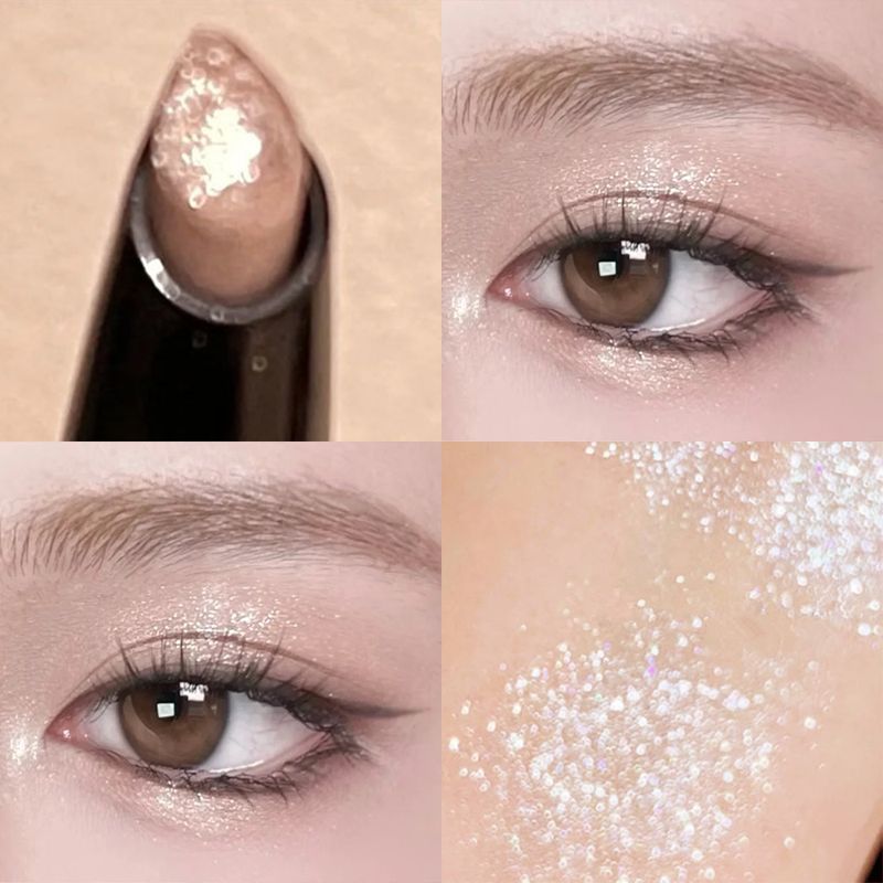 Augenblitz, Diamant-Lidschattenstift, mattes Perlmutt-Lidschatten-Make-up, wasserfest, schimmernder Seidenstift, Schönheits-Make-up-Werkzeug_voghion.com