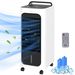 HOMCOM Room Air Cooler With Ice Packs, Ice Cooling Fan Water Humidifier Unit With Remote, Timer, Oscillating_voghion.com