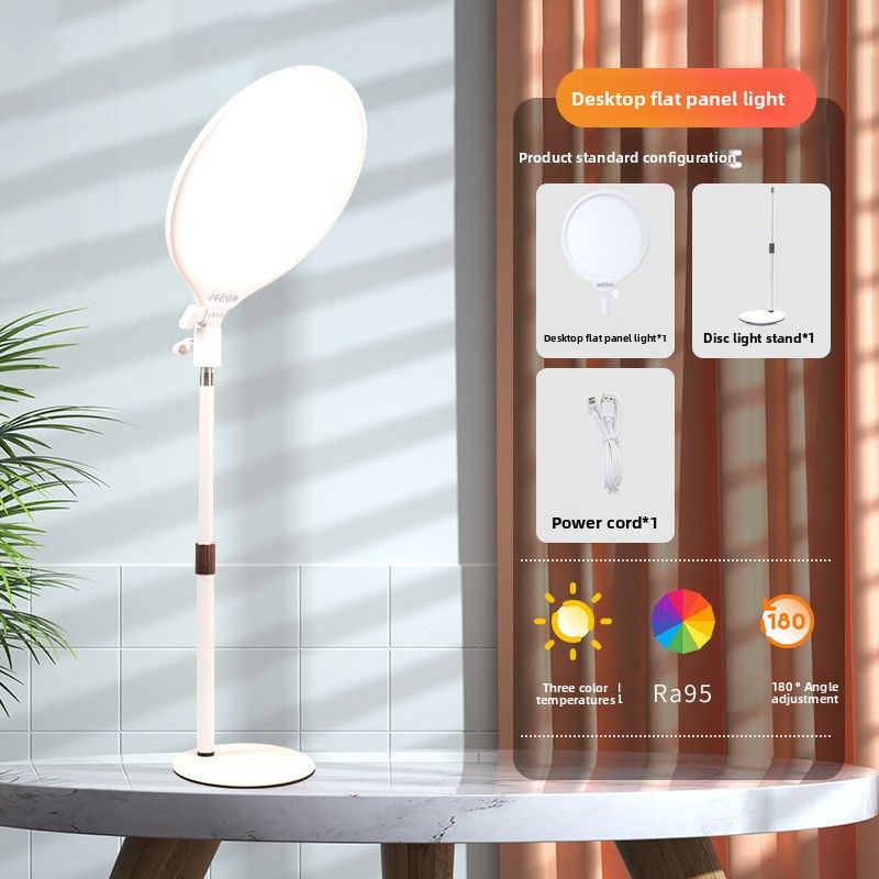 LED Photo Studio Light Video Lighting Recording Photography Panel Lamp For Youbute Game Live Phone Holder_voghion.com