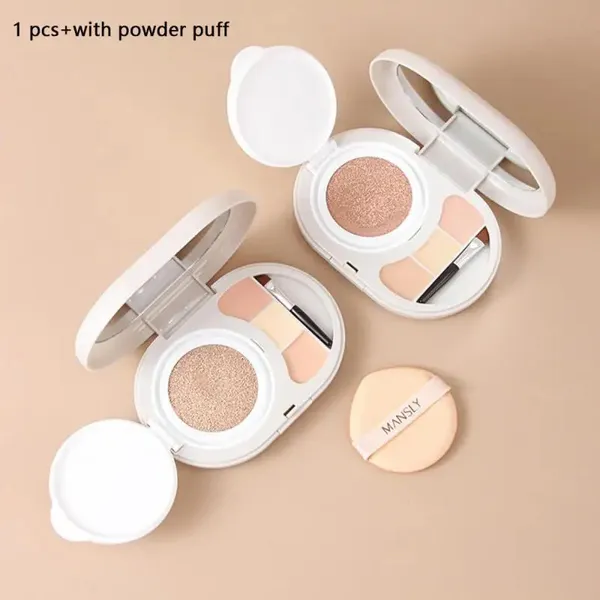 Whitening Air With Concealer Palette Cushion Compact CC Foundation Cream For Face Korean Oil Control Cosmetics 231227_voghion.com