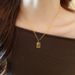 Simple Square Pendant Necklace Niche Fashion Light Luxury Collarbone Chain Versatile High-end Elegant Accessory_voghion.com