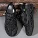 Wenzhou Men's Mesh Breathable Coconut Sneakers Soft Sole Height Increasing Running Black Dad Shoes Size 45_voghion.com