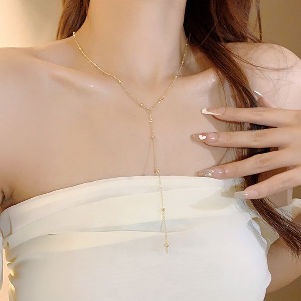 New Flower Water Drop Tassel Exaggerated Bride High-end Sense Chain Fashion Light Luxury Necklace Elegant_voghion.com