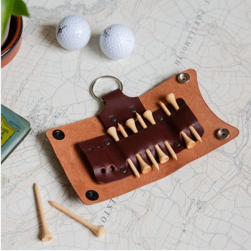 Bolsa de cintura pequena para golfe ao ar livre, grande capacidade, armazenamento de pregos para bola de golfe, estojo de couro, cinto para pendurar na cintura, bolsa para pregos para bola_voghion.com