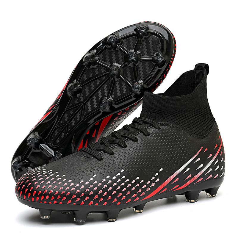 Nuove scarpe da calcio da uomo, alte e grandi per bambini, AG, con punte lunghe, TF, per allenamento in erba sintetica_voghion.com