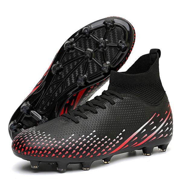 Nuove scarpe da calcio da uomo, alte e grandi per bambini, AG, con punte lunghe, TF, per allenamento in erba sintetica_voghion.com
