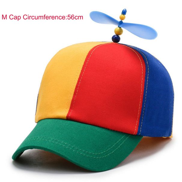 Bambus-Libellen-Regenbogen-Sonnenkappe, lustige Abenteuer-Papa-Mütze, Snapback-Mütze, Hubschrauber-Propeller-Design für Kinder, Jungen, Mädchen, Erwachsene_voghion.com