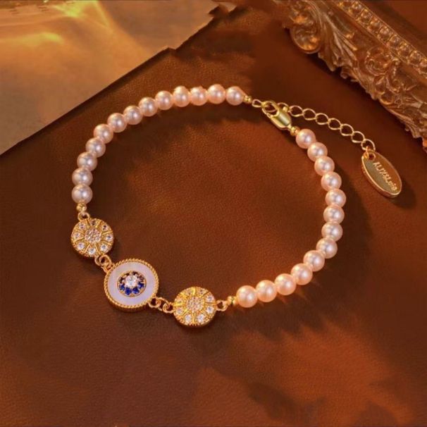 Damenarmband, neues, einfaches, rundes, achtzackiges Sternarmband mit Shijia-Perlen für Damen, lichtecht, elegant, luxuriös und_voghion.com