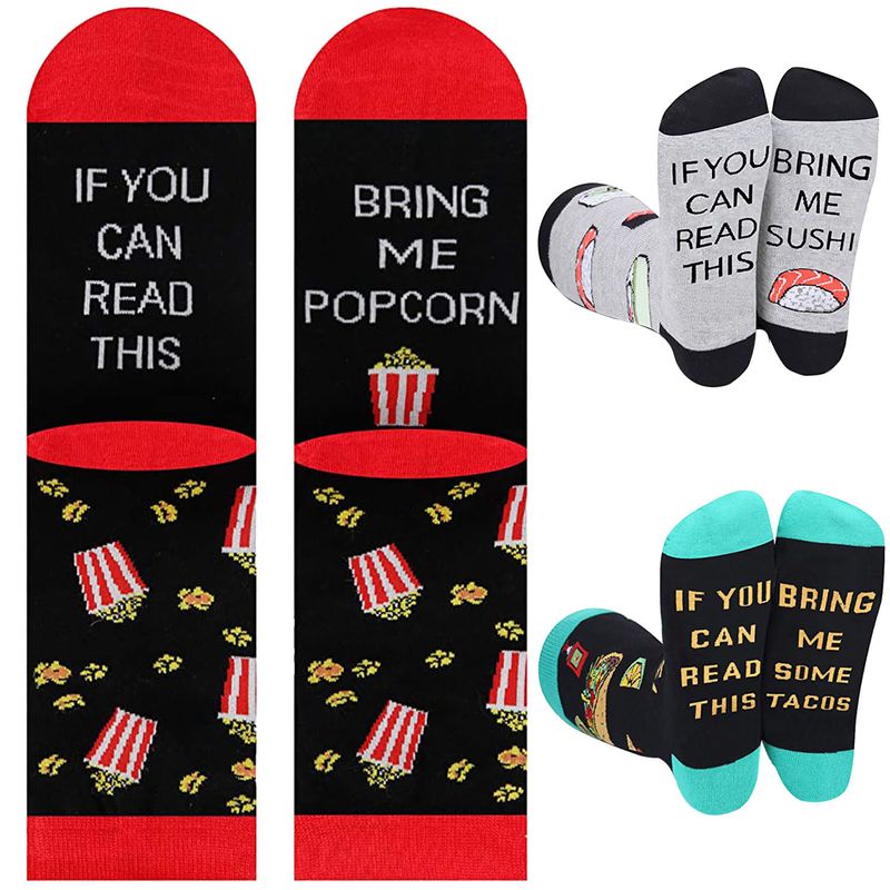 2025d Neue WENN SIE DIES LESEN KÖNNEN Wadenlange Socken_voghion.com