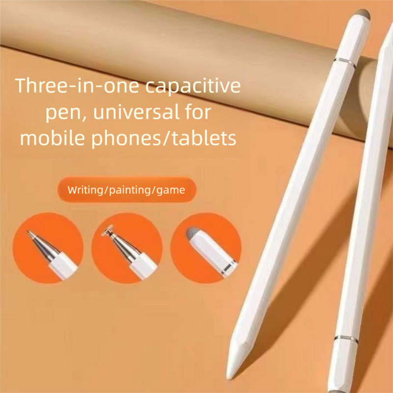 3-in-1 Capacitive Stylus Pen For Tablets And Phones, Fine Tip, Compatible With Apple, Huawei, Xiaomi, Anti-Slip_voghion.com