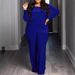 Imbracaminte de dama moda de vanzare fierbinte nou petrecere a timpului liber marime mari confortabil culoare solidă costum din două piese asimetric_voghion.com