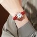 Gedi GEDI ultra-thin small square student gift light luxury niche minimalist digital quartz belt watch_voghion.com