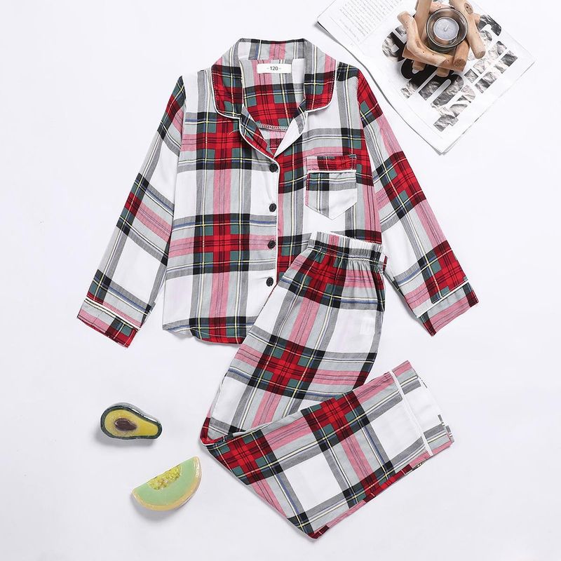 Kinder-Pyjama-Set für große Kinder, langärmelig, Familien-Heimanzug_voghion.com