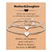 Set di bracciali per madre e figlia, gioielli da donna, regalo per figlia e ragazza, bracciale con catena in argento con perline, bracciale in acciaio inossidabile con scritta "Love"._voghion.com