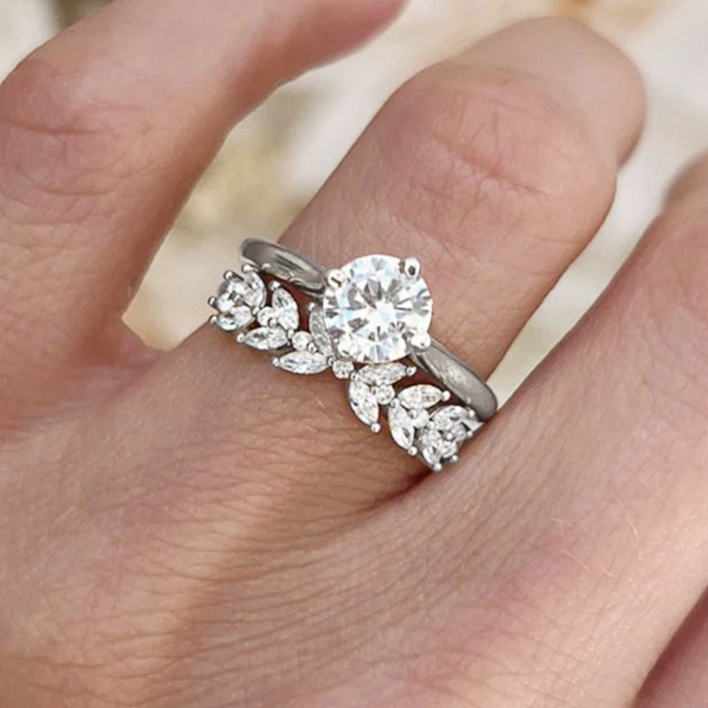 Cao Shi's Wheat Ear Geometric Design Pairs Delicate, Luxurious, High-end Rings With Fashionable Engagement Accessories_voghion.com