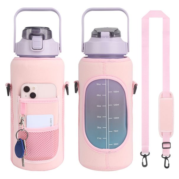 Insulated Half Gallon Water Bottle Cover Children's Sling Thermos Cup Bag Anti-scalding Bottle Cover Diving Material Water Cup Cover Protective Cover_voghion.com