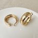 Orecchini a cerchio largo in metallo color oro, stile europeo e americano, dal design creativo e minimalista_voghion.com