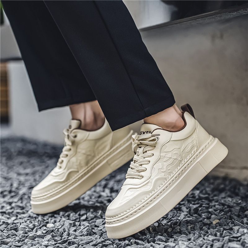 Nuove scarpe da uomo bianche, versatili e alla moda, comode, in stile coreano, sportive e casual._voghion.com